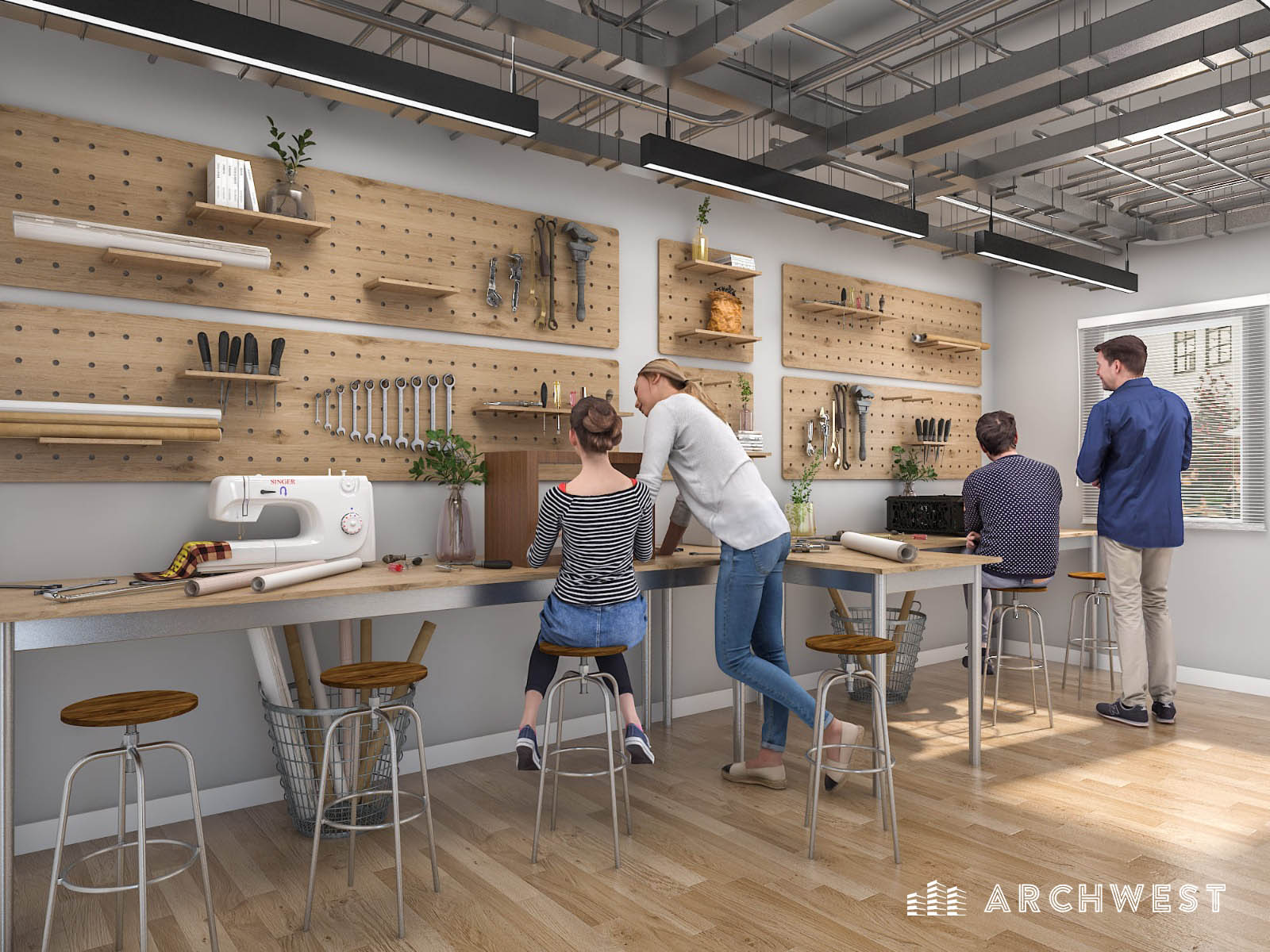 47. 3D Render of a Tool Room, Arizona, USa
